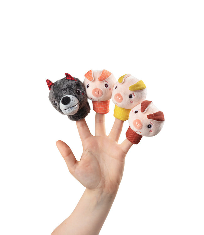 Lilliputiens Lilliputiens - Vingerpopjes Wolf En 3 Biggetjes