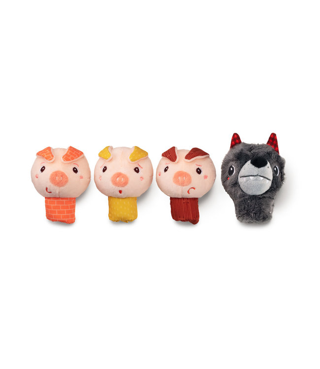 Lilliputiens Lilliputiens - Vingerpopjes Wolf En 3 Biggetjes