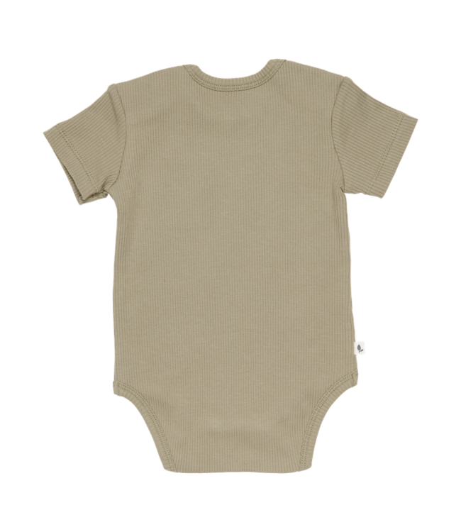 Little Dutch Little Dutch - Romper korte mouw Rib Olive