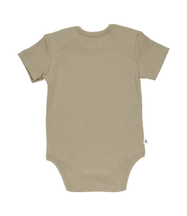 Little Dutch Little Dutch - Romper korte mouw Rib Olive