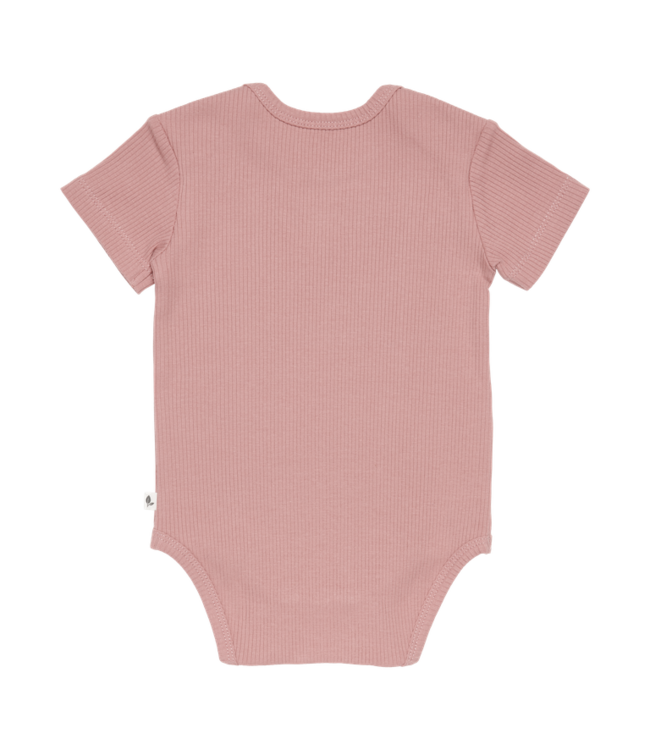 Little Dutch Little Dutch - Romper korte mouw Rib Vintage Pink