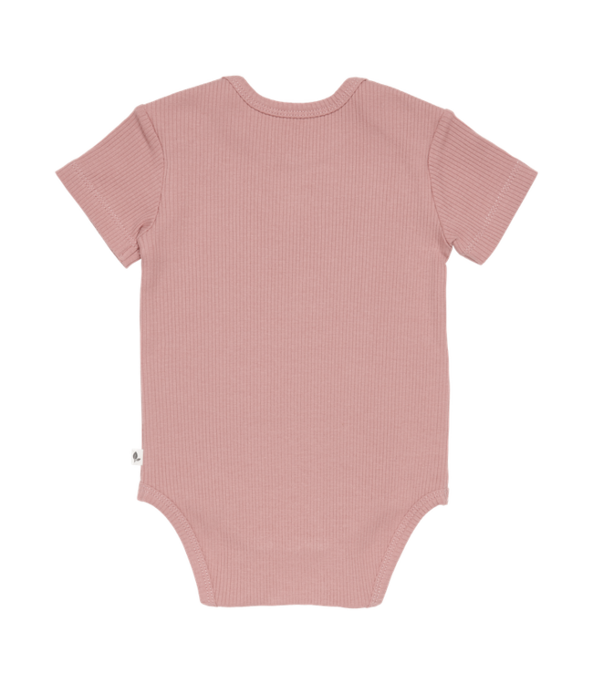 Little Dutch Little Dutch - Romper korte mouw Rib Vintage Pink