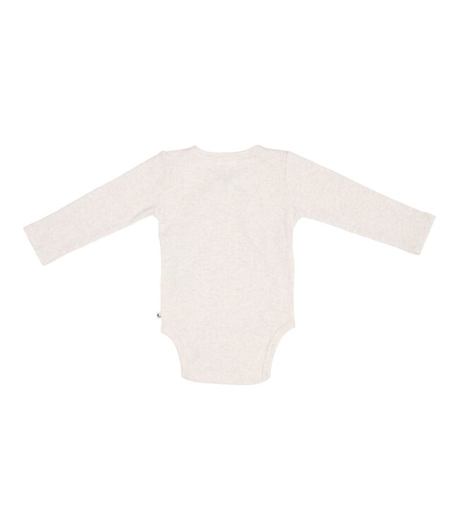 Little Dutch Little Dutch - Romper overslag lange mouw Rib Sand