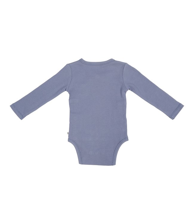 Little Dutch Little Dutch - Romper overslag lange mouw Rib Blue