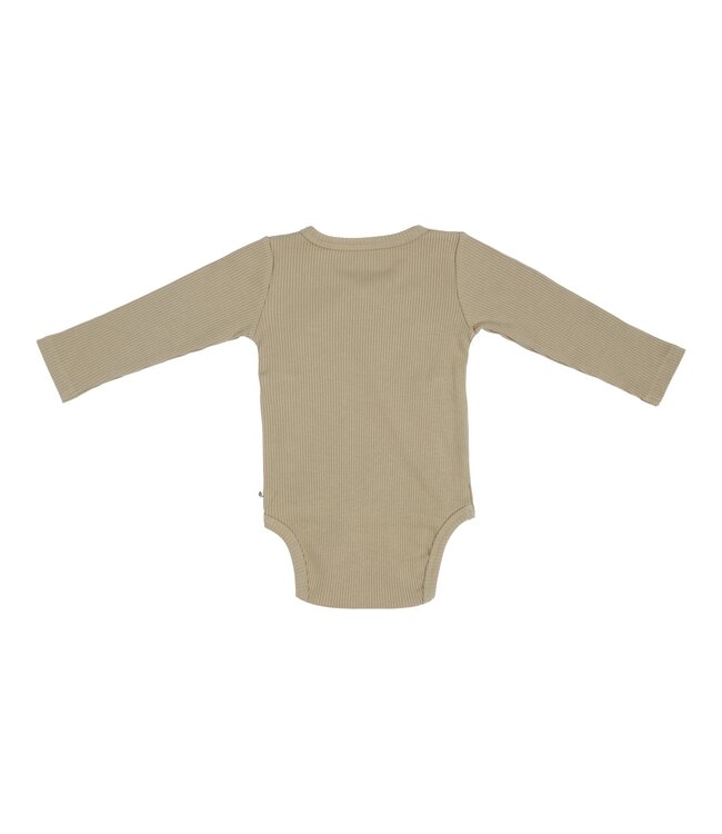Little Dutch Little Dutch - Romper overslag lange mouw Rib Olive