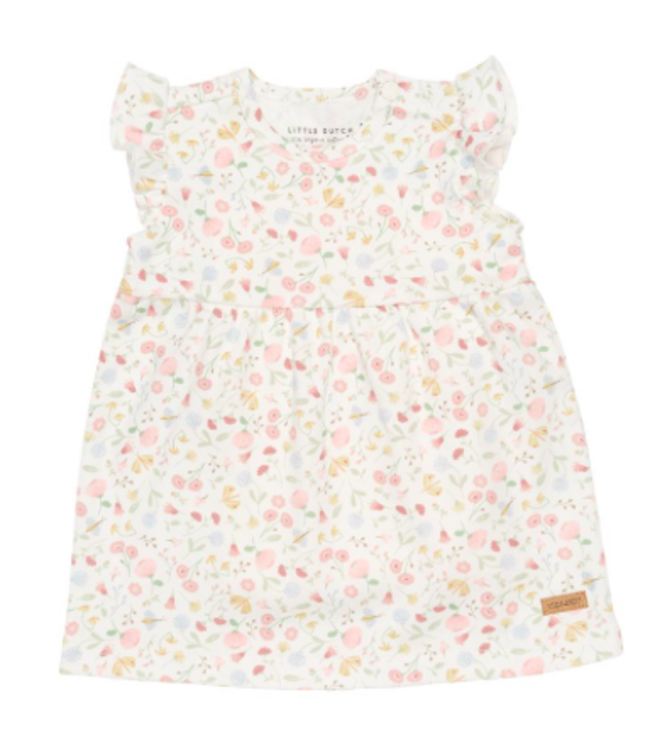 Little Dutch Little Dutch - Jurkje mouwloos ruches Flowers & Butterflies
