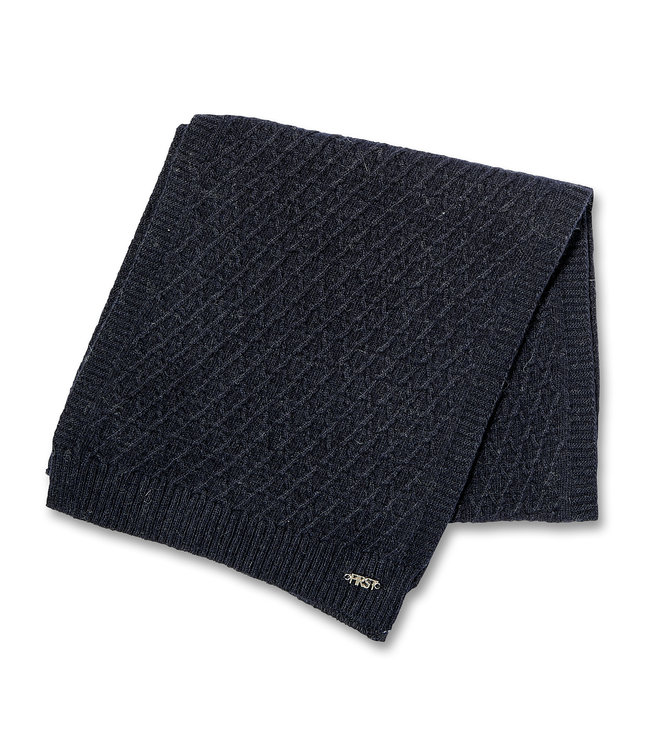 First First - Frill Knitted Scarf - Navy