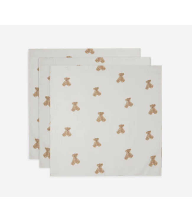 Jollein Jollein - Hydrofiele Doek Small 70x70cm Teddy Bear (3pack)