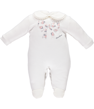 Piccola Speranza Piccola Speranza - Babypakje Ecru Met Strik en Broderie Aan Kraag