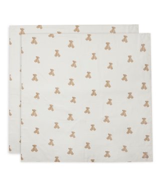 Jollein Jollein - Hydrofiele Doek Large 115x115cm Teddy Bear (2pack)