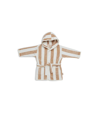 Jollein Jollein - Badjas 3-4 jaar Stripe Terry - Biscuit - GOTS