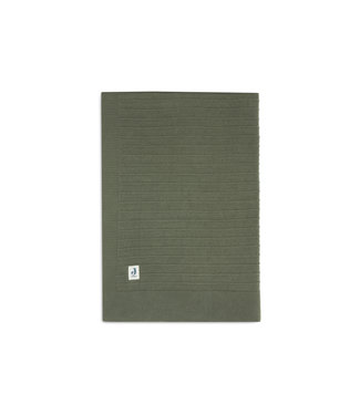 Jollein Jollein - Deken Wieg  75x100 cm Pure Knit - Leaf Green - GOTS