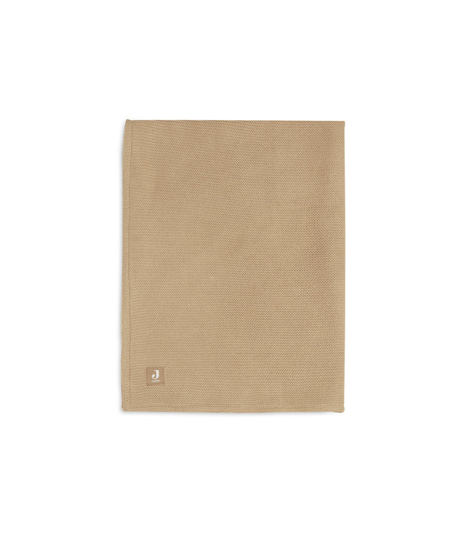 Jollein Jollein - Deken Wieg 75x100cm Basic Knit Biscuit/Fleece