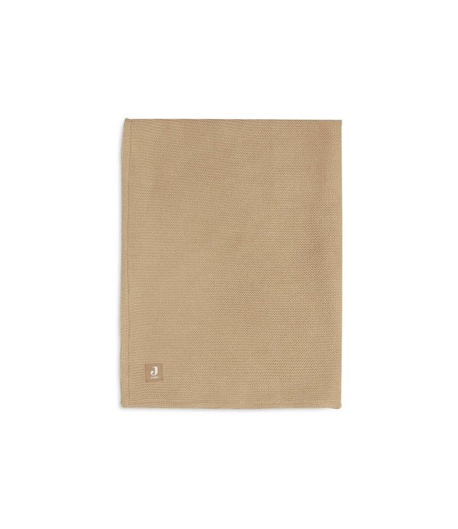 Jollein Jollein - Deken Ledikant 100x150cm Basic Knit Biscuit/Fleece