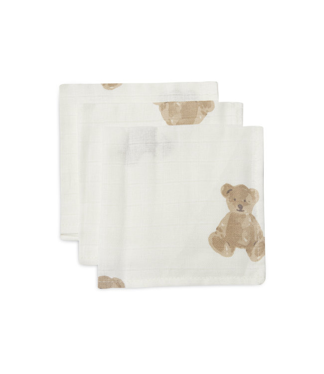 Jollein Jollein - Monddoekje Hydrofiel Teddy bear (3pack)