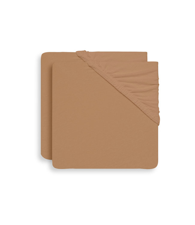 Jollein Jollein - Hoeslaken Jersey 60x120cm Biscuit (2pack)