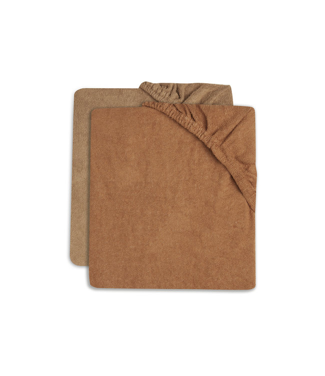 Jollein Jollein - Aankleedkussenhoes Badstof 50x70cm Caramel/Biscuit (2pack)