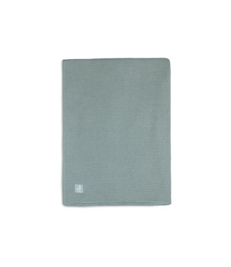 Jollein Jollein - Deken Wieg 75x100cm Basic Knit Forest Green/Fleece