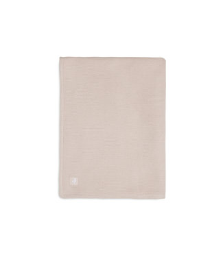 Jollein Jollein - Deken Wieg 75x100cm Basic Knit - Pale Pink/Fleece