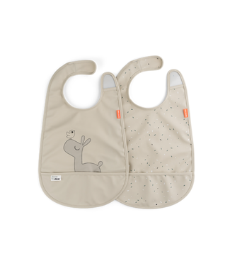 Done by Deer Done by Deer - Bib w/velcro 2-pack Lalee Sand