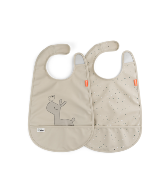 Done by Deer Done by Deer - Bib w/velcro 2-pack Lalee Sand