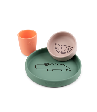 Done by Deer Done by Deer - Silicone dinner set Croco Colour Mix