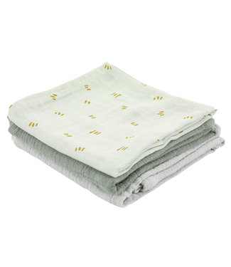 Trixie Trixie - Muslin cloths 3-pack mix | 55x55cm - Dreamy Dashes