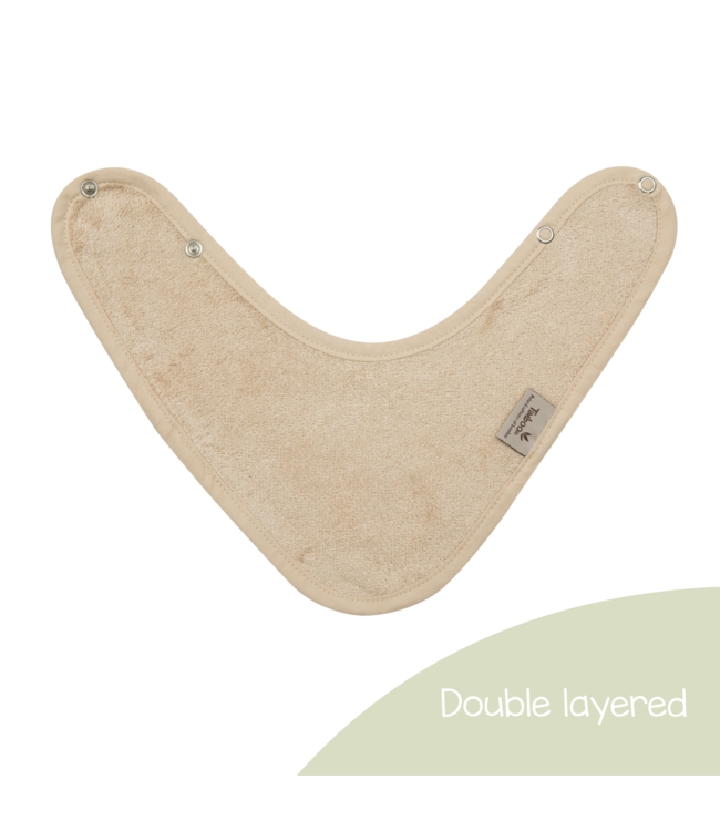 Timboo Timboo - Bandana Bib Doubled 36X20Cm - Frosted Almond