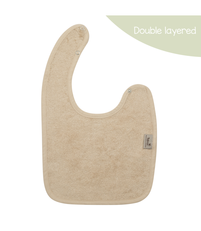 Timboo Timboo - Bib Doubled 26X38Cm - Frosted Almond