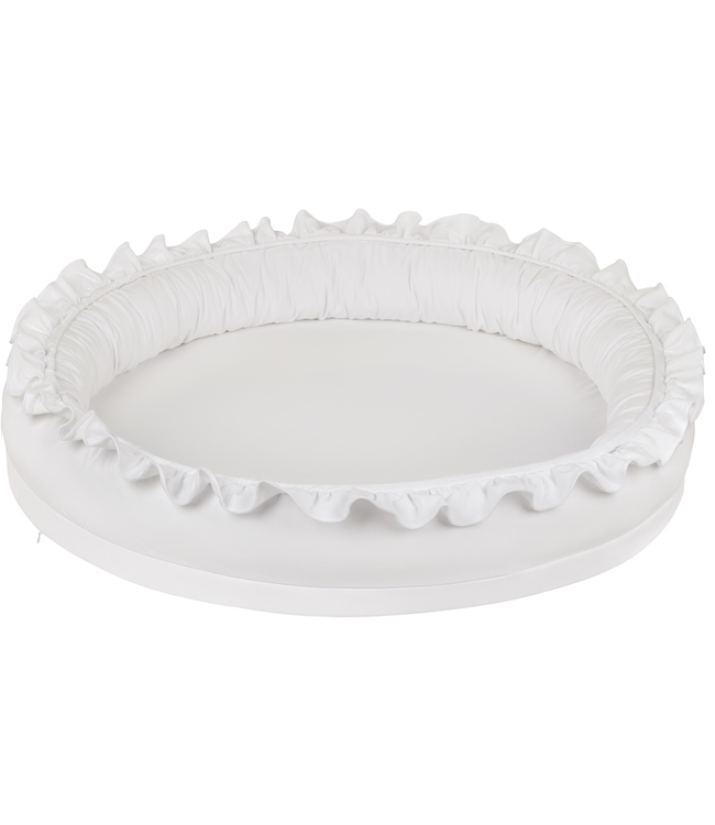 Cotton & Sweets Cotton & Sweet - Junior nest cover bc with ruffles - White