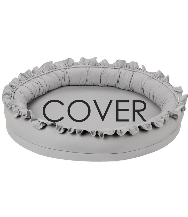 Cotton & Sweets Cotton & Sweet - Junior nest cover bc with ruffles - Light grey