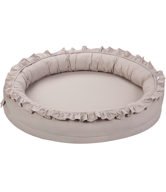 Cotton & Sweets Cotton & Sweet - Junior nest cover bc with ruffles - Dark beige