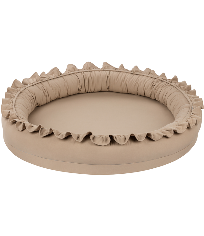 Cotton & Sweets Cotton & Sweet - Junior nest cover bc with ruffles - Cappuccino