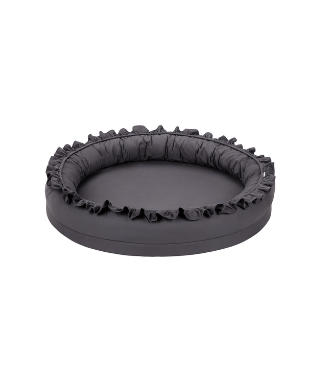 Cotton & Sweets Cotton & Sweet - Small Junior nest with ruffles - Graphit