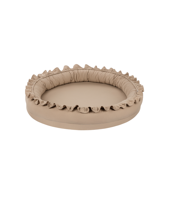 Cotton & Sweets Cotton & Sweet - Small Junior nest with ruffles - Cappuccino