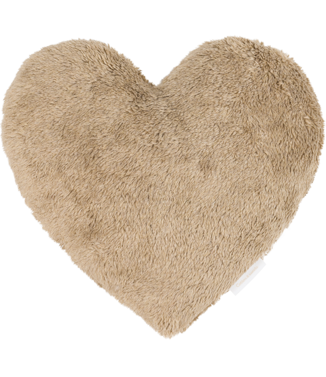 Cotton & Sweets Cotton & Sweets - MINI Sheepskin heart pillow - Chocolate