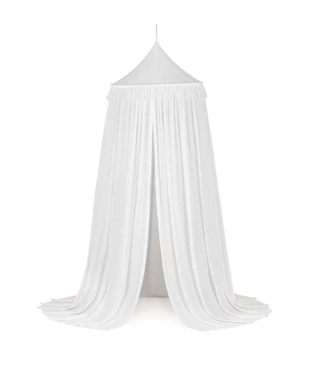Cotton & Sweets Cotton & Sweets - Boho Canopy Fringe Maxi - White