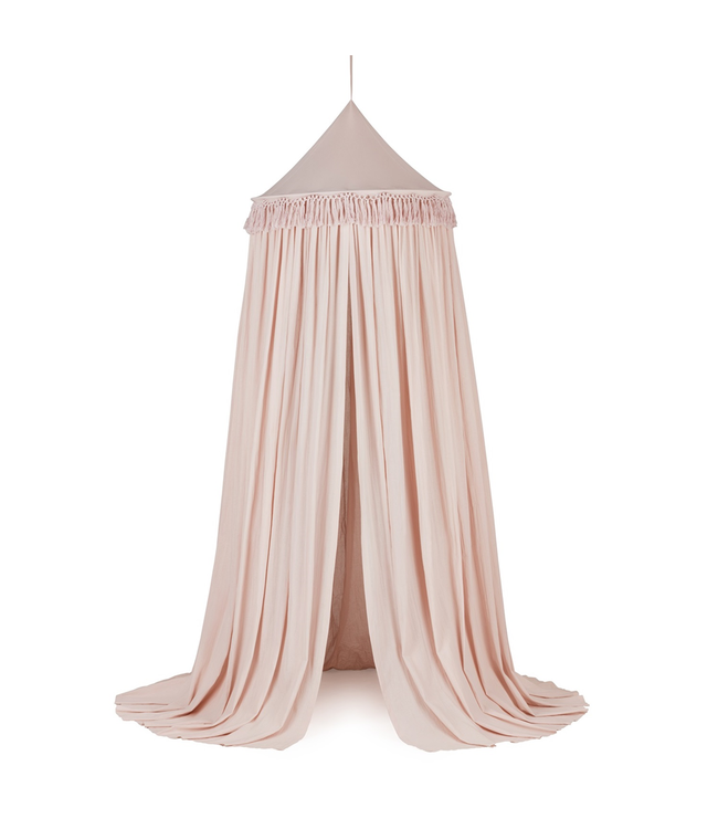 Cotton & Sweets Cotton & Sweets - Boho Canopy Fringe Maxi - Powder pink