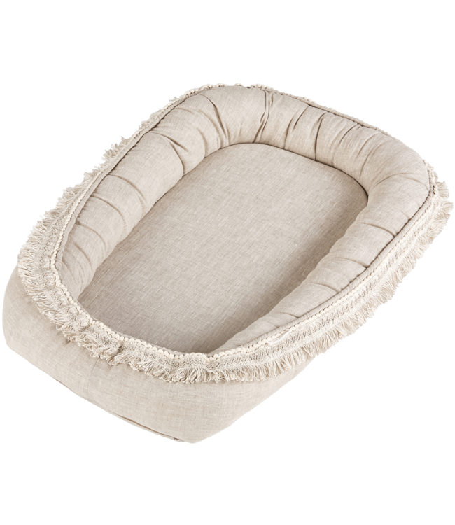 Cotton & Sweets Cotton & Sweets - Linen Boho Baby nest Natural