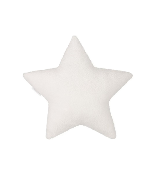 Cotton & Sweets Cotton & Sweets - Boho Mini Sheepskin star pillow - Vanilla