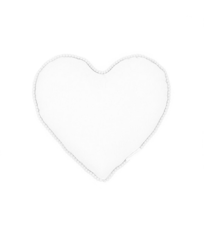 Cotton & Sweets Cotton & Sweets - MINI Bubble heart pillow - White