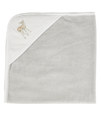 Cotton & Sweets Cotton & Sweets - Newborn Fawn hooded towel PREMIUM Light grey