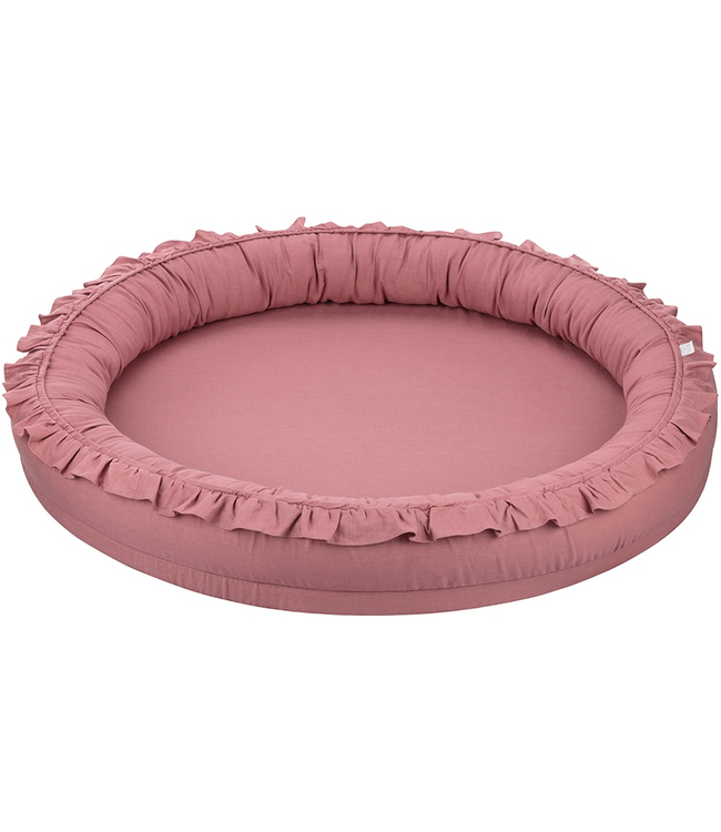 Cotton & Sweets Cotton & Sweet - Linen Junior nest with ruffles - Blush