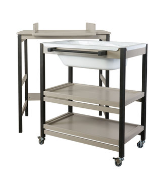 Quax Quax - Luiertafel Met Bad Smart - Stone/Eboni