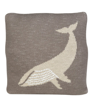Quax Quax - Tricot - Kussen - 30*30 Cm - Whale