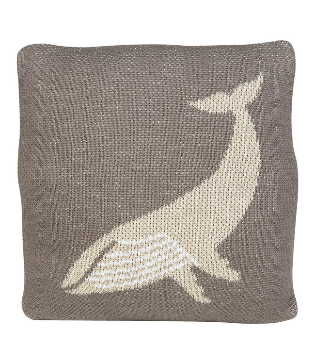 Quax Quax - Tricot - Kussen - 30*30 Cm - Whale