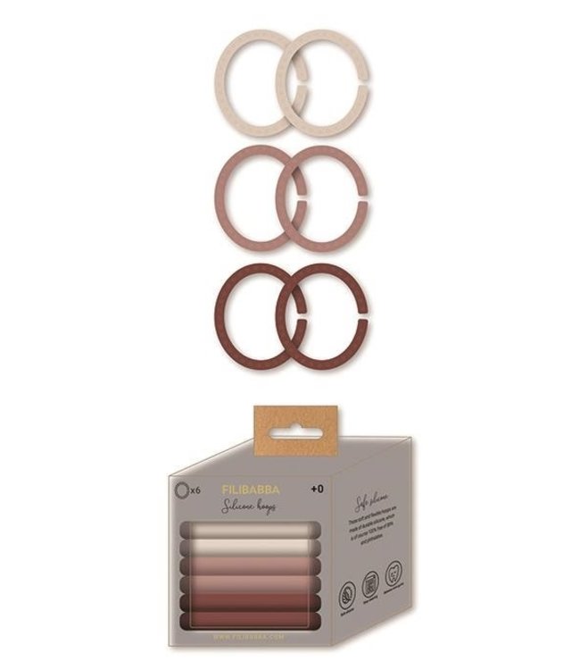 Filibabba Filibabba - Silicone baby ringen Rose