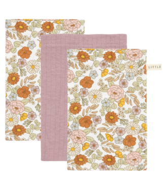 Little Dutch Washandjes set Vintage Little Flowers / Pure Mauve