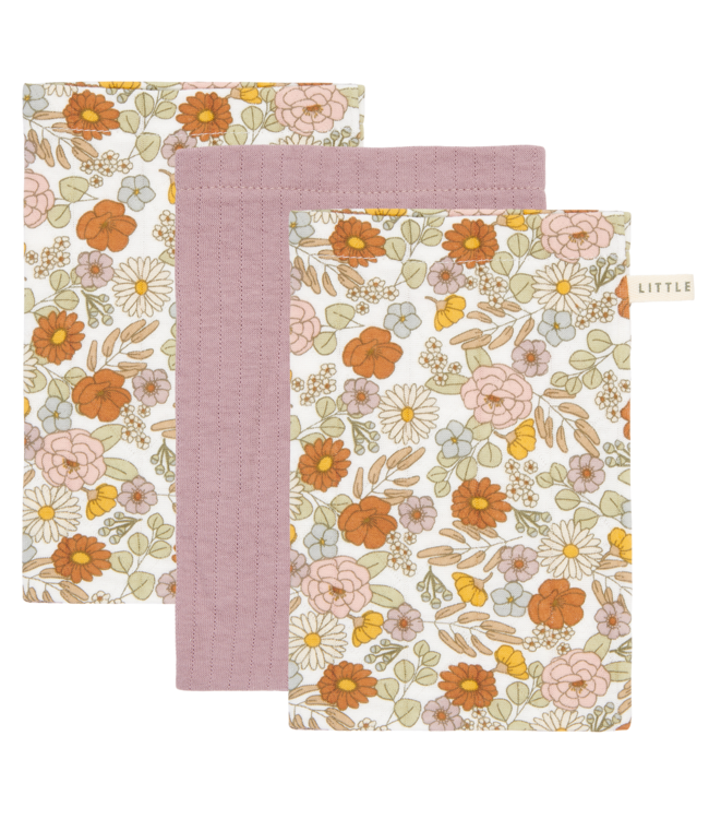 Little Dutch Washandjes set Vintage Little Flowers / Pure Mauve