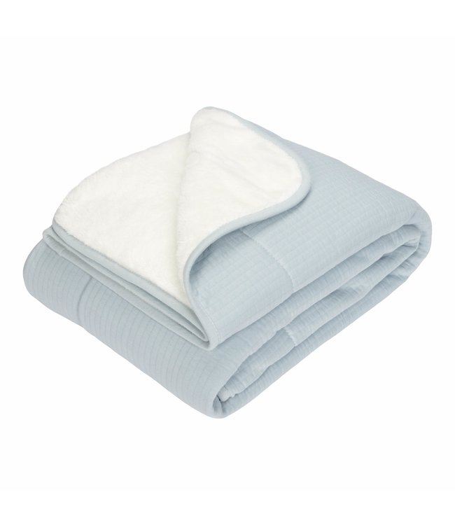 Little Dutch Ledikantdeken Pure Soft Blue
